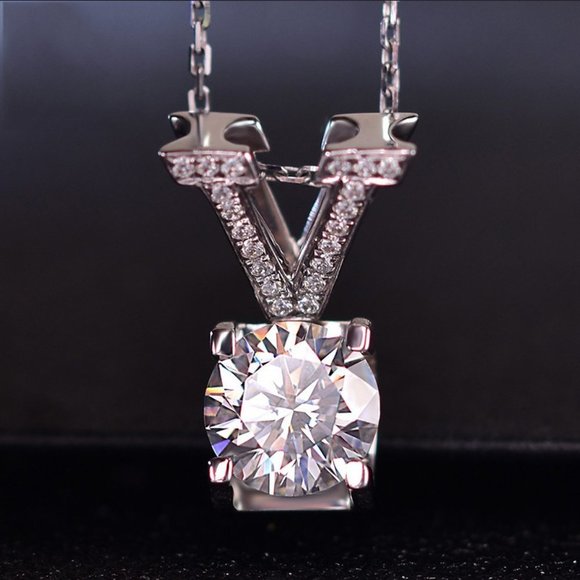 Trendy Design Letter Big Round Pure Zircon Fashion Necklace, EVGG1102 - Picture 1 of 8